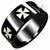 Cross Design Engraved Steel Ring - Monera-Design Co., Ltd