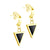 Stud Earrings with Drop Triangle and Epoxy Fill - Monera-Design Co., Ltd