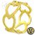 Open Love Heart Link Steel Ring Matte Finished - Monera-Design Co., Ltd