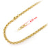 Gold Steel Rolo 4 MM Chain Necklace