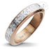 Two Tones engraving design Steel Ring with PVD