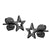 Cut-out Star Sign Stud Steel Earrings - Monera-Design Co., Ltd