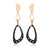 Drop Dangle Two Tone Steel Earrings with Laser Design - Monera-Design Co., Ltd