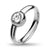 CZ Center Steel Ring - Monera-Design Co., Ltd