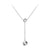 Lariat Y Drop Layer Round CZ Steel Necklace - Monera-Design Co., Ltd
