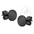 Steel Minimal Shinny Circle Disc Stud Earrings - Monera-Design Co., Ltd