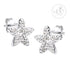 Silver 925 Star Stud Earrings with Rhodium Plating and CZ