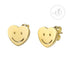 Stud Smile Heart Gold Steel Earrings