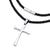 Cross Braided Rope Cord Steel Necklace - Monera-Design Co., Ltd