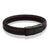 Magnetic Clasp Braided Brown & Black Leather Steel Bracelet - Monera-Design Co., Ltd