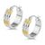 Big Huggies 2 Tone Steel Earrings with Eroding - Monera-Design Co., Ltd