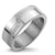 Men Steel Ring deep eroding with CZ - Monera-Design Co., Ltd