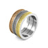 Multi Color Thick Steel Ring with Sand Bast finish