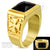 Casting Yellow Gold Steel Cross Ring and Onyx - Monera-Design Co., Ltd