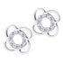 Flower Design Steel Earrings with CZ