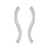 Stainless Steel Climber Earrings Wave CZ Design - Monera-Design Co., Ltd