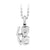 Stainless Steel Love small Pendant with CZ stone - Monera-Design Co., Ltd