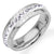 Greek Style Steel Ring With CZ Stone - Monera-Design Co., Ltd