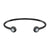 Open Cuff Bangle CZ Bead Steel Bracelet - Monera-Design Co., Ltd