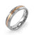 Classic Steel Ring with Eroding and Rose Gold Middle Line - Monera-Design Co., Ltd