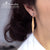 Steel Diamond Shaped Edgy Statement Dangle Earrings - Monera-Design Co., Ltd