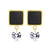 Square Shape Stud Earring with Epoxy and CZ - Monera-Design Co., Ltd