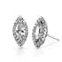 Ellipse Shape CZ Silver 925 Stud Earrings with Rhodium Plated