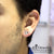 Delicate Small Tiny Triple Stars Stud Steel Earrings - Monera-Design Co., Ltd