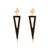 Dangle Drop Two Tone Triangle Steel Earrings - Monera-Design Co., Ltd