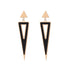 Dangle Drop Two Tone Triangle Steel Earrings