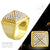 Glued CZ Casting Steel Ring Pyramid Design - Monera-Design Co., Ltd