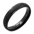 Sandblasted Step-Edge 4 MM Half-Round Steel Ring