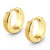 Steel Round Huggies Earrings with Sandblast Finish - Monera-Design Co., Ltd