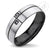 Stainless Steel CZ Matte Finish Dome Engagement Band Ring - Monera-Design Co., Ltd