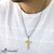 Stainless Steel Cross Necklace Pendant for Men and Women 16-24" Chain - Monera-Design Co., Ltd