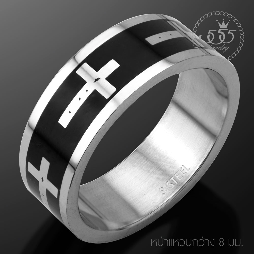 Black Cross Steel Ring | 4563772211332 | Monera-Design Co., Ltd