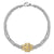 Stainless Steel 2 Tone Flower Bracelet with CZ - Monera-Design Co., Ltd